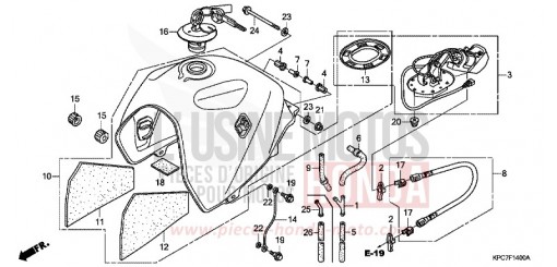 RESERVOIR A CARBURANT/POMPE A CARBURANT XL125V9 de 2009